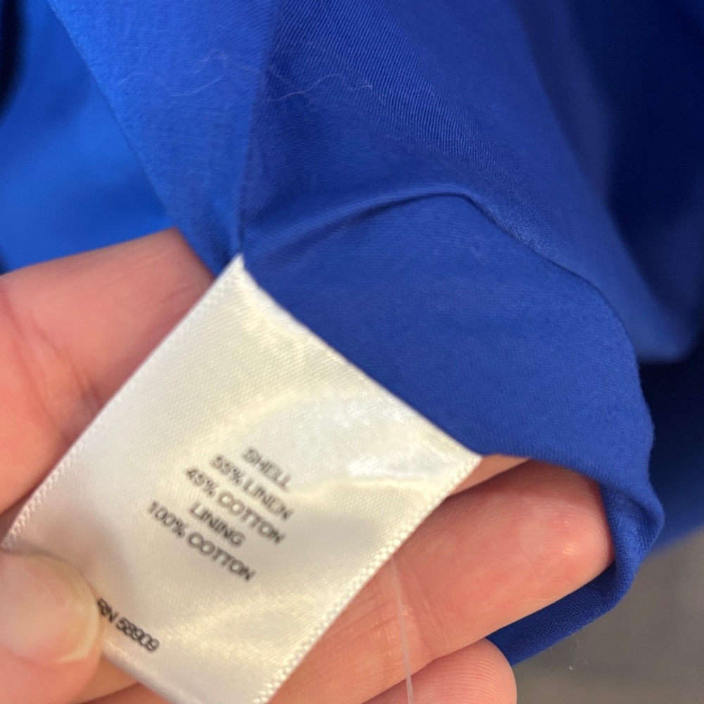 Elegant Royal Blue Double-Breasted Blazer - Picture 11 of 11